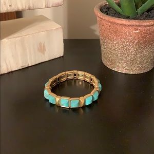 Stella and dot turquoise stretch bracelet